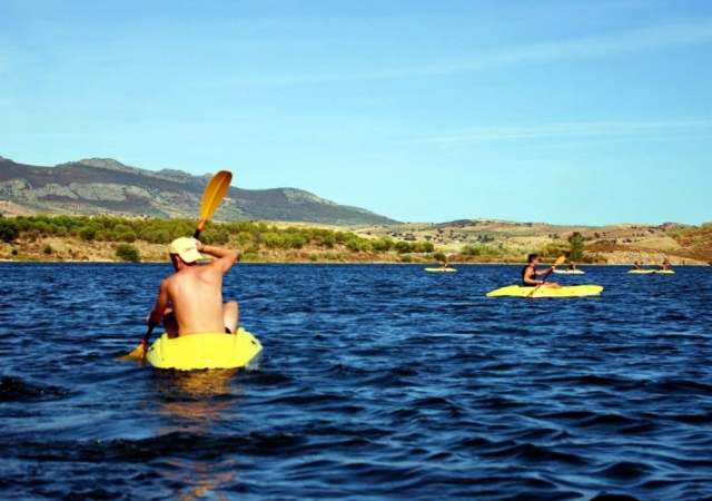  paddling down the river 
